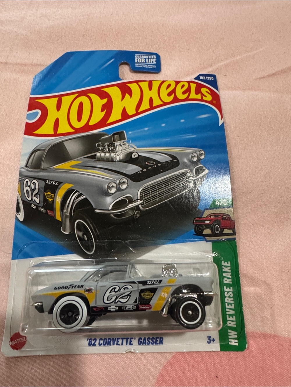 '62 Corvette Gasser Kids Toy Car - Silver